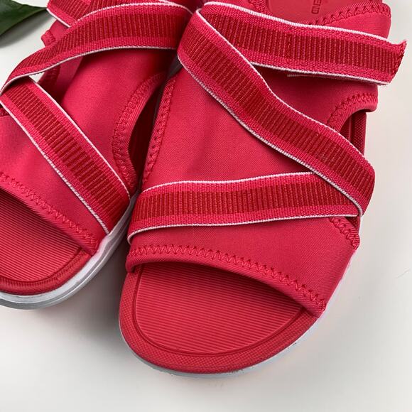 Lands End Sandals Water Resistant Pink Slides Comfort Slip On Women's 9 - Picture 2 of 9